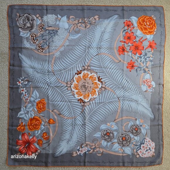 Hermès Fleurs de L’Opera Carré Silk Scarf By Julia Abadie - Picture 1 of 11